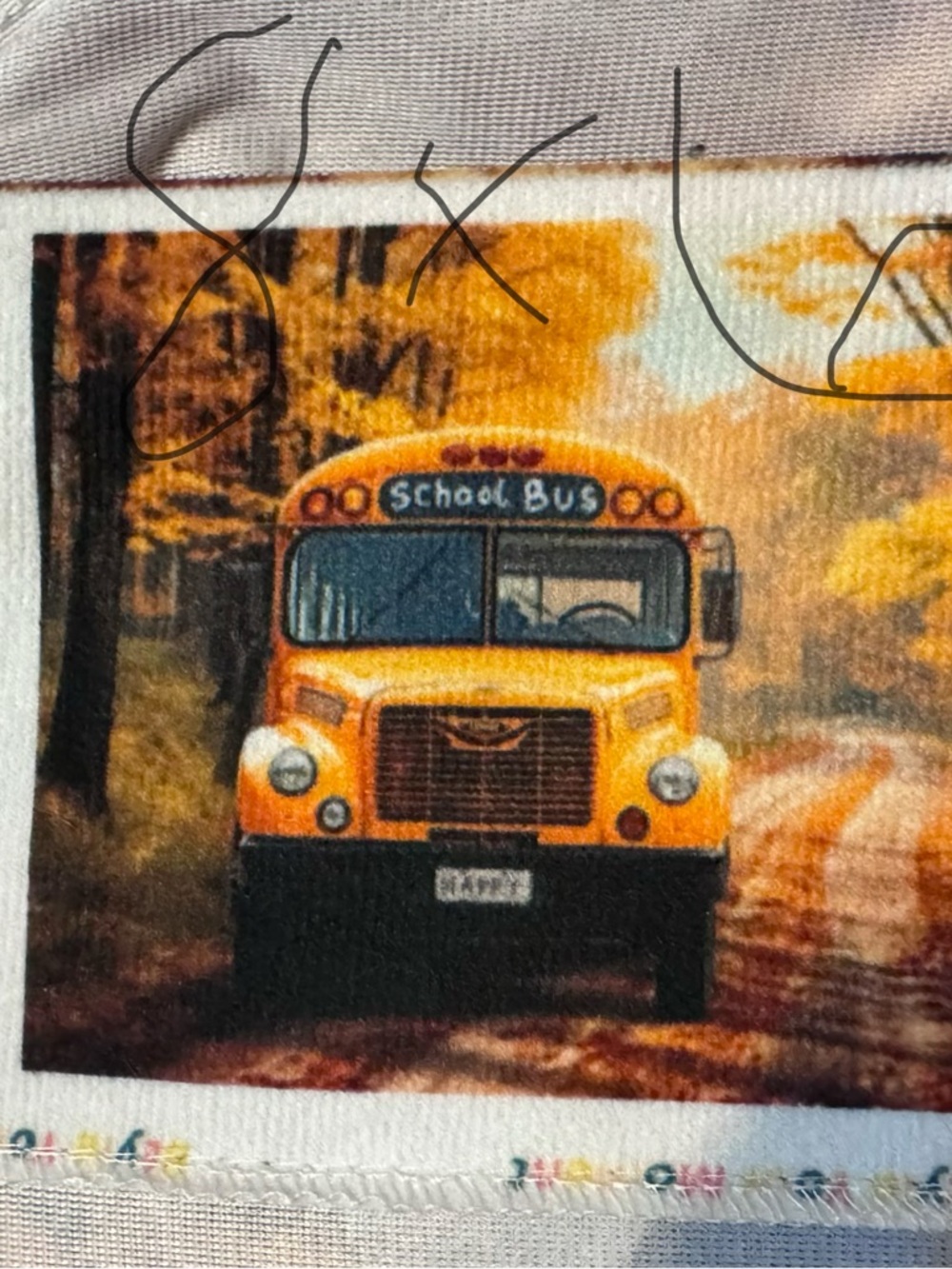 Yellow School Bus Photography Backdrop by Kate Backdrop (size 8 x 6)